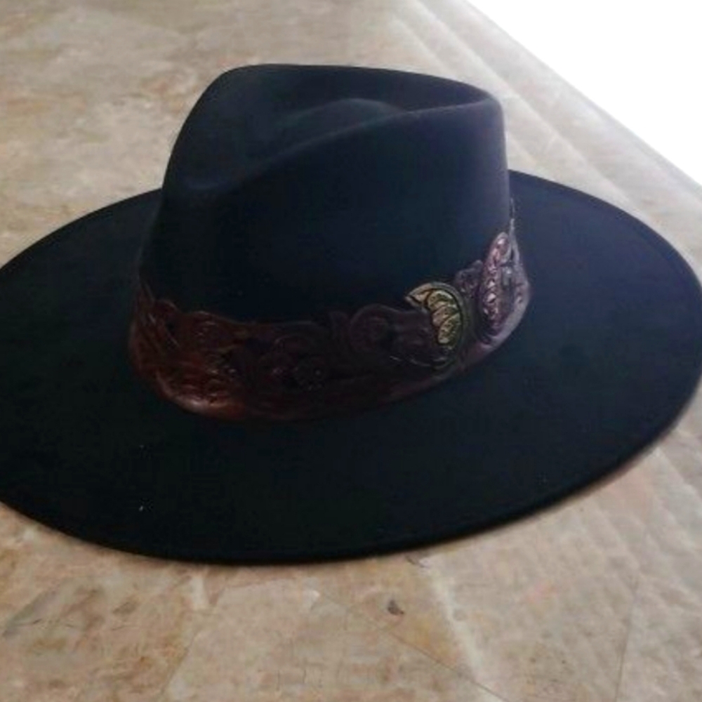 Faux suede hat